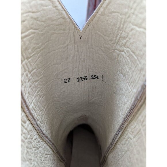 Botas Sandoval Men's Cowboy boots Embossed Leather Size 27/9 Burgundy - Picture 7 of 8